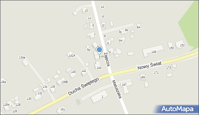 Jarocin, Zajęcza, 1, mapa Jarocin