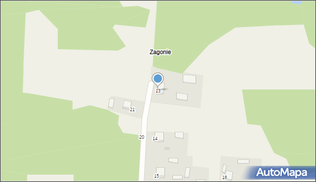 Jastkowice, Zaonie, 13, mapa Jastkowice