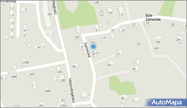 Jastrzębie-Zdrój, Zamecka, 12, mapa Jastrzębie-Zdrój