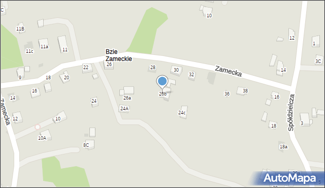 Jastrzębie-Zdrój, Zamecka, 26b, mapa Jastrzębie-Zdrój