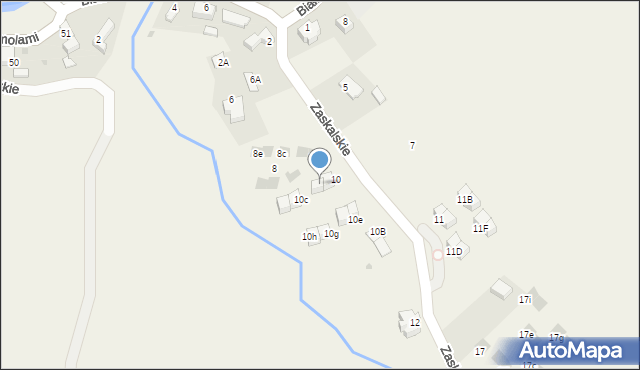 Jaworki, Zaskalskie, 10a, mapa Jaworki