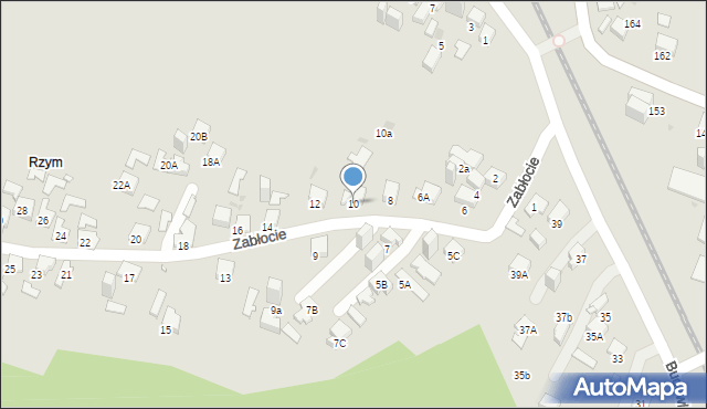 Jaworzno, Zabłocie, 10, mapa Jaworzno