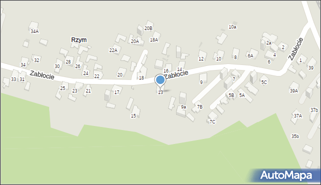 Jaworzno, Zabłocie, 13, mapa Jaworzno