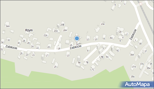 Jaworzno, Zabłocie, 14, mapa Jaworzno