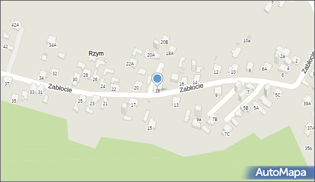 Jaworzno, Zabłocie, 18, mapa Jaworzno