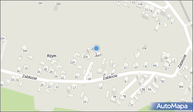 Jaworzno, Zabłocie, 18A, mapa Jaworzno