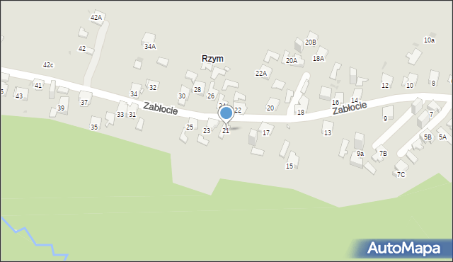 Jaworzno, Zabłocie, 21, mapa Jaworzno