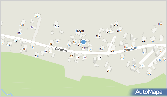 Jaworzno, Zabłocie, 24, mapa Jaworzno