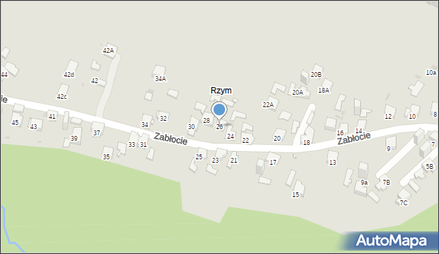 Jaworzno, Zabłocie, 26, mapa Jaworzno