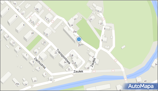 Jelenia Góra, Zaułek, 15, mapa Jelenia Góra