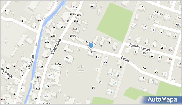 Jelenia Góra, Żabia, 3, mapa Jelenia Góra