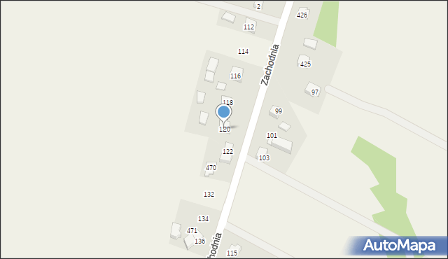 Jerzmanowice, Zachodnia, 120, mapa Jerzmanowice