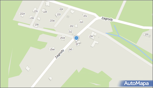 Jordanów, Zagrody, 12, mapa Jordanów