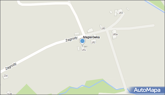 Jordanów, Zagrody, 161A, mapa Jordanów