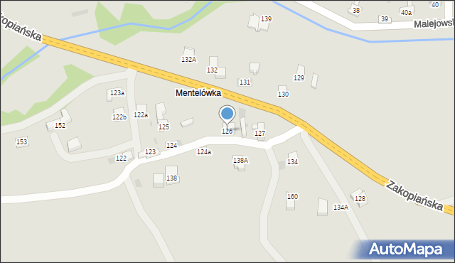 Jordanów, Zakopiańska, 126, mapa Jordanów