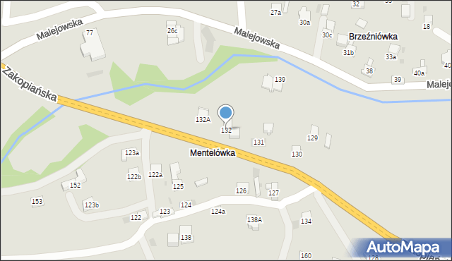 Jordanów, Zakopiańska, 132, mapa Jordanów