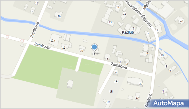 Kadłub, Zamkowa, 8, mapa Kadłub