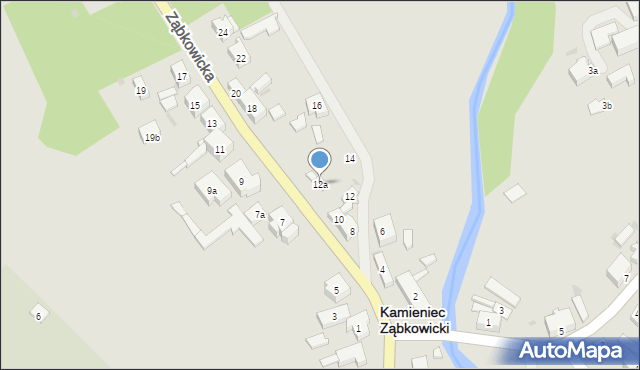 Kamieniec Ząbkowicki, Ząbkowicka, 12a, mapa Kamieniec Ząbkowicki