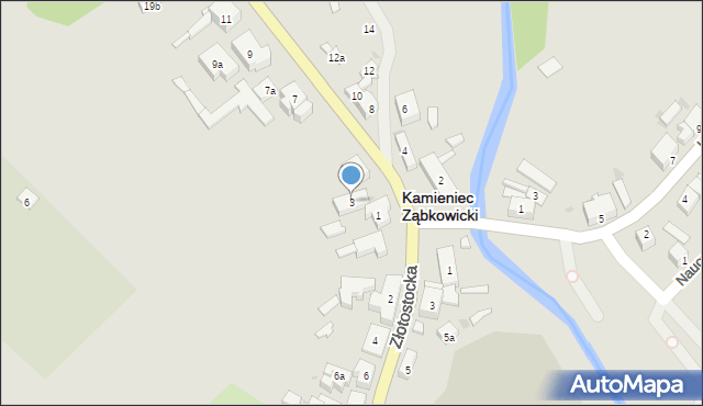 Kamieniec Ząbkowicki, Ząbkowicka, 3, mapa Kamieniec Ząbkowicki