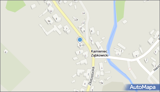 Kamieniec Ząbkowicki, Ząbkowicka, 5, mapa Kamieniec Ząbkowicki