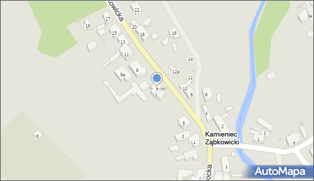 Kamieniec Ząbkowicki, Ząbkowicka, 7, mapa Kamieniec Ząbkowicki