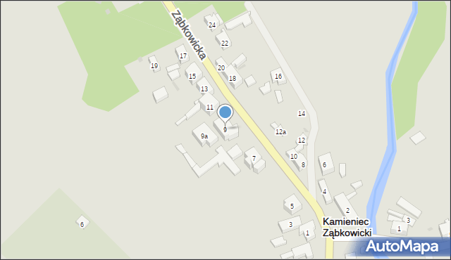 Kamieniec Ząbkowicki, Ząbkowicka, 9, mapa Kamieniec Ząbkowicki
