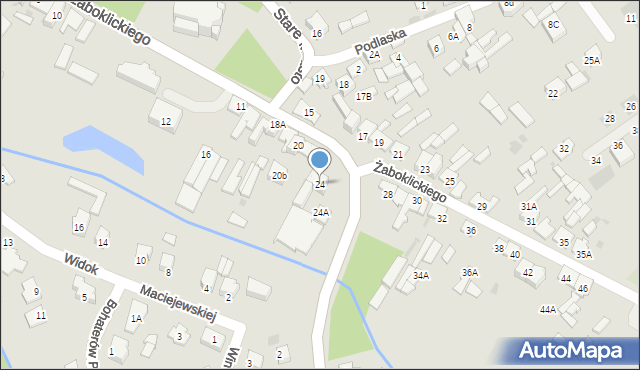 Karczew, Żaboklickiego Władysława, ks., 24, mapa Karczew