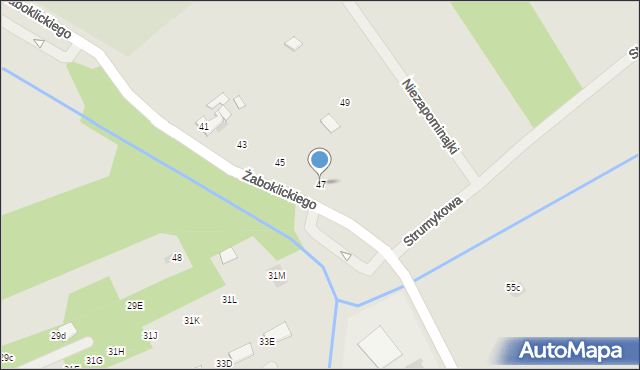 Karczew, Żaboklickiego Władysława, ks., 47, mapa Karczew