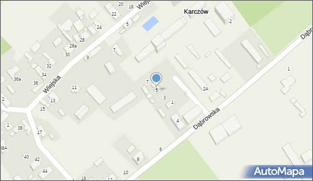 Karczów, Zakładowa, 5, mapa Karczów