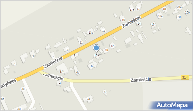 Kargowa, Zamieście, 10a, mapa Kargowa