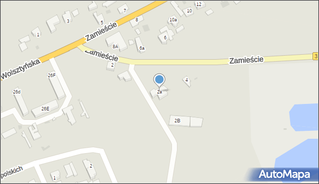 Kargowa, Zamieście, 2a, mapa Kargowa