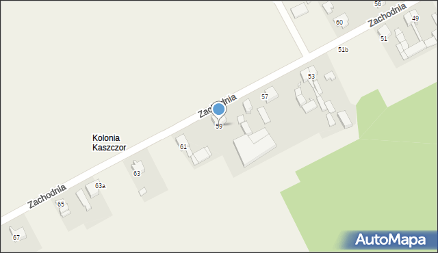 Kaszczor, Zachodnia, 59, mapa Kaszczor