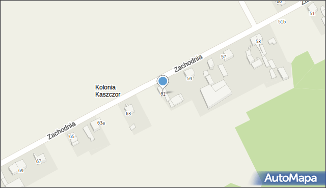 Kaszczor, Zachodnia, 61, mapa Kaszczor