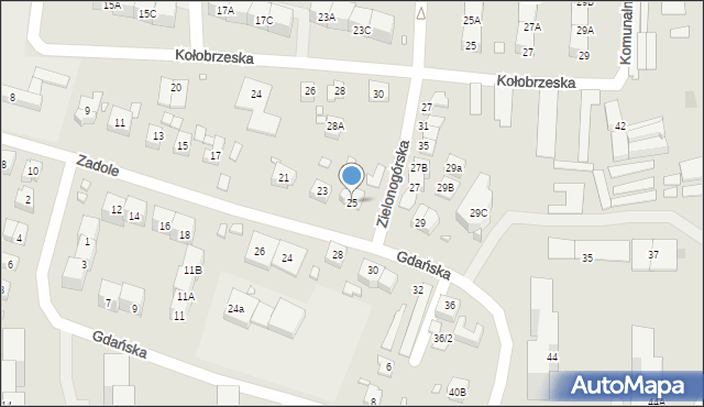 Katowice, Zadole, 25, mapa Katowic