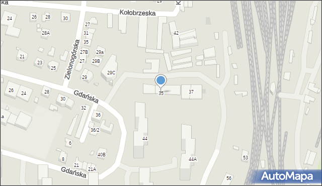 Katowice, Zadole, 35, mapa Katowic
