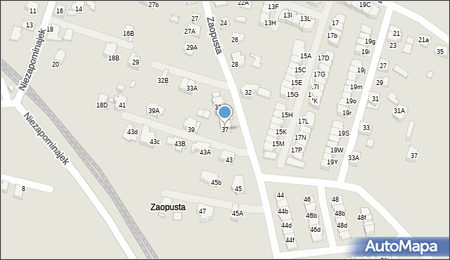 Katowice, Zaopusta, 37, mapa Katowic