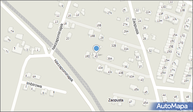 Katowice, Zaopusta, 41, mapa Katowic