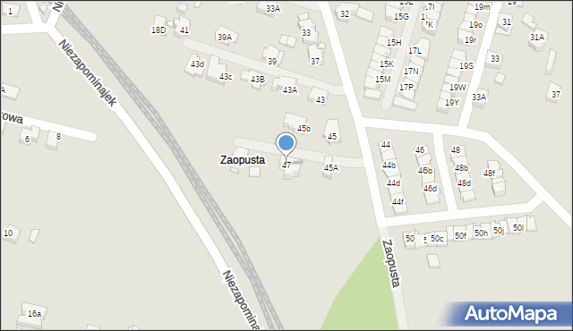 Katowice, Zaopusta, 47, mapa Katowic