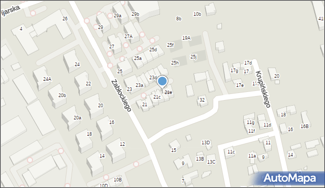 Katowice, Zabłockiego Franciszka, 21d, mapa Katowic