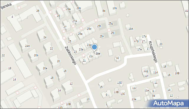 Katowice, Zabłockiego Franciszka, 21d, mapa Katowic