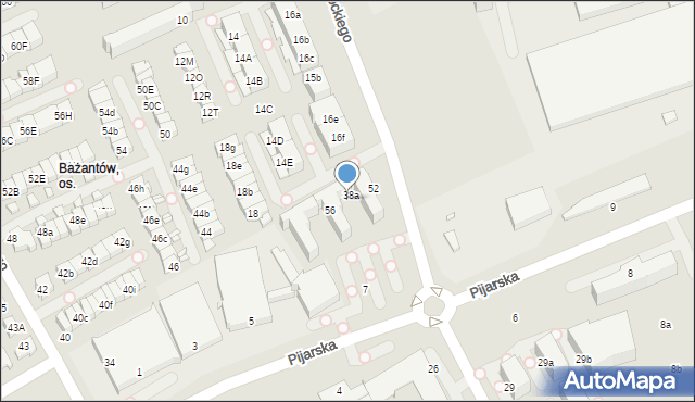 Katowice, Zabłockiego Franciszka, 54, mapa Katowic