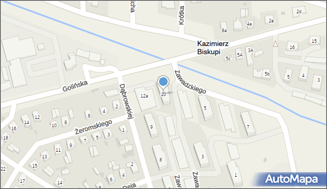 Kazimierz Biskupi, Zawadzkiego Tadeusza, 10, mapa Kazimierz Biskupi