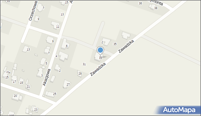 Kępa, Zawadzka, 33, mapa Kępa