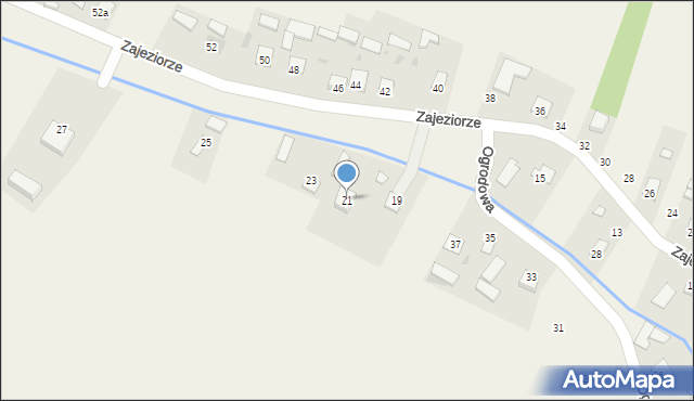 Kępie Zaleszańskie, Zajeziorze, 21, mapa Kępie Zaleszańskie