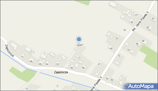 Kępie Zaleszańskie, Zajeziorze, 60A, mapa Kępie Zaleszańskie