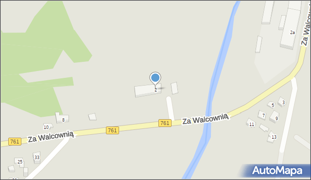 Kielce, Za Walcownią, 2, mapa Kielc
