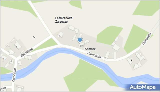 Kielcza, Zamoście, 3, mapa Kielcza