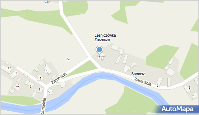 Kielcza, Zamoście, 4, mapa Kielcza