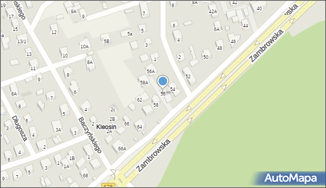 Kleosin, Zambrowska, 56, mapa Kleosin