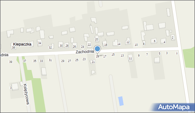 Klepaczka, Zachodnia, 19, mapa Klepaczka